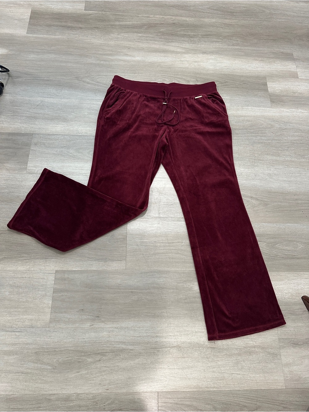 Michael Kors Burgundy Velour Lounge Pants